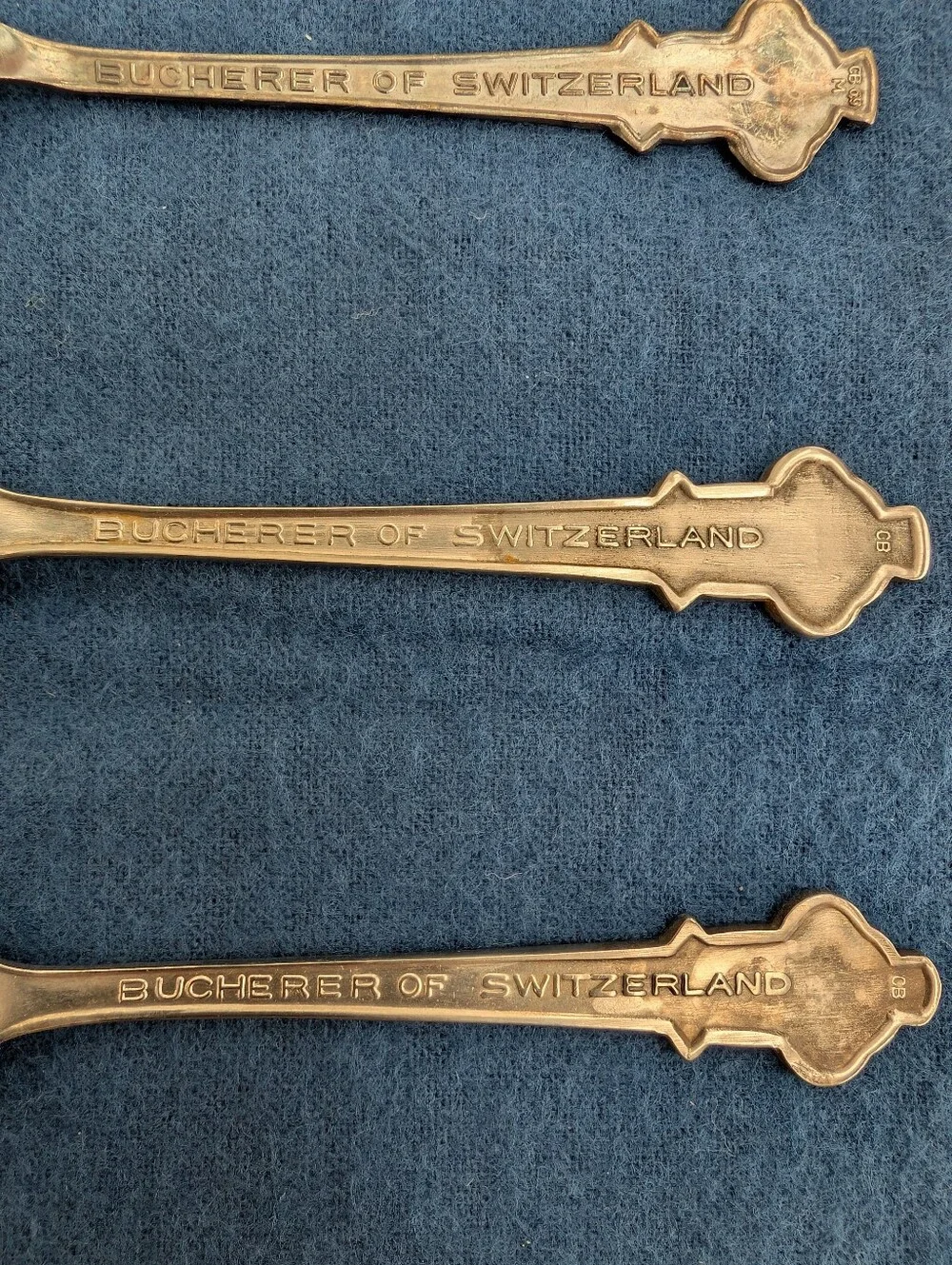 Vintage Silver Rolex Bucherer Collector Souvenir Spoons – Set of 4 Switzerland